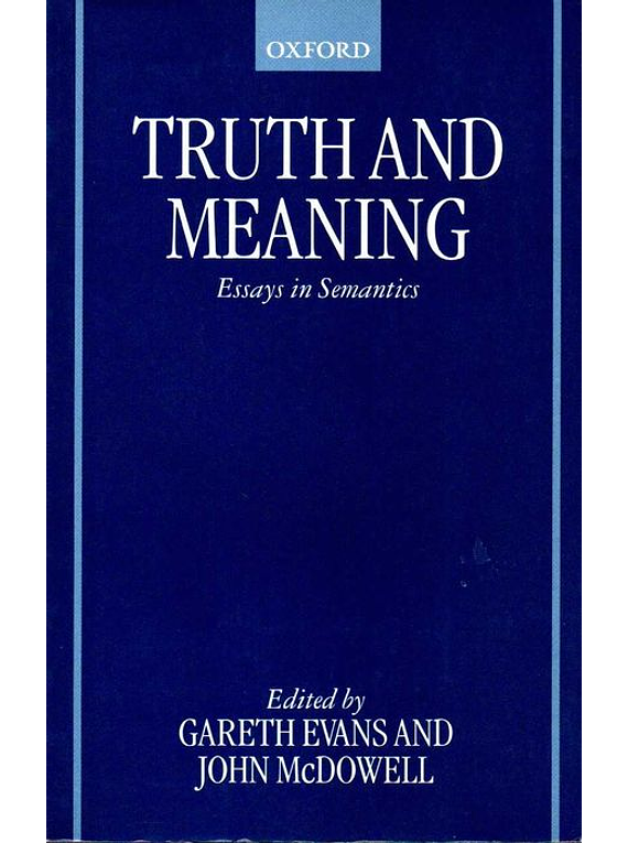 Livro - Truth and Meaning: Essays in Semantics