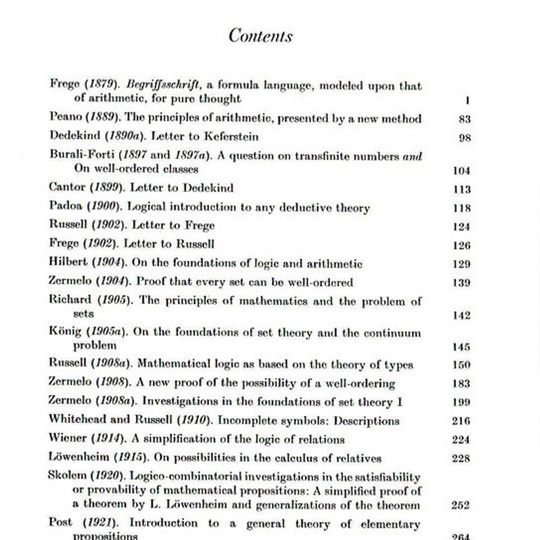 From Frege to Godel A Source Book in Mathematical Logic 1879-1931 3