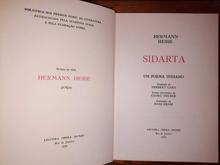 Livro - Sidarta. Um Poema Indiano - Hermann Hesse