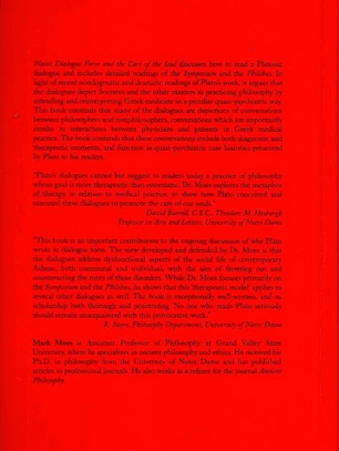 Plato's Dialogue Form and the Care of the Soul - Mark Moes