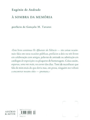 À Sombra da Memória - Eugénio de Andrade