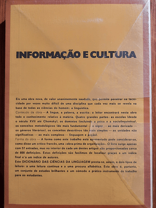 Dicionário das Ciências da Linguagem