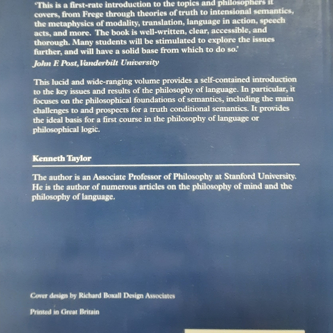 Truth & Meaning. An Introduction to the Philosophy of Language 2