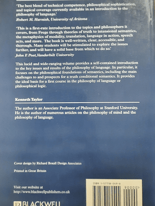 Truth & Meaning. An Introduction to the Philosophy of Language