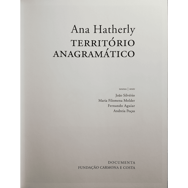 Ana Hatherly: Território Anagramático