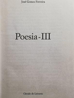 Poesia III