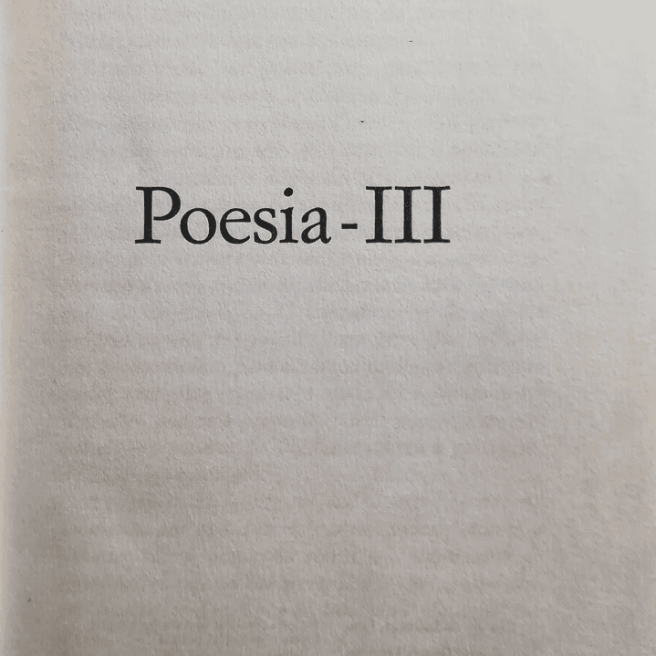 Poesia III 2