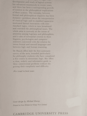 Philosophy of Logics