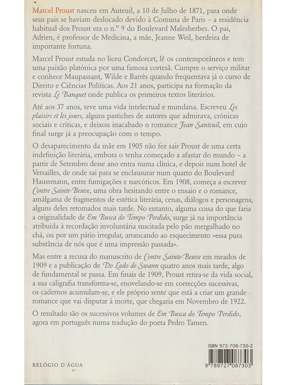 Em Busca do Tempo Perdido I - Do Lado de Swann