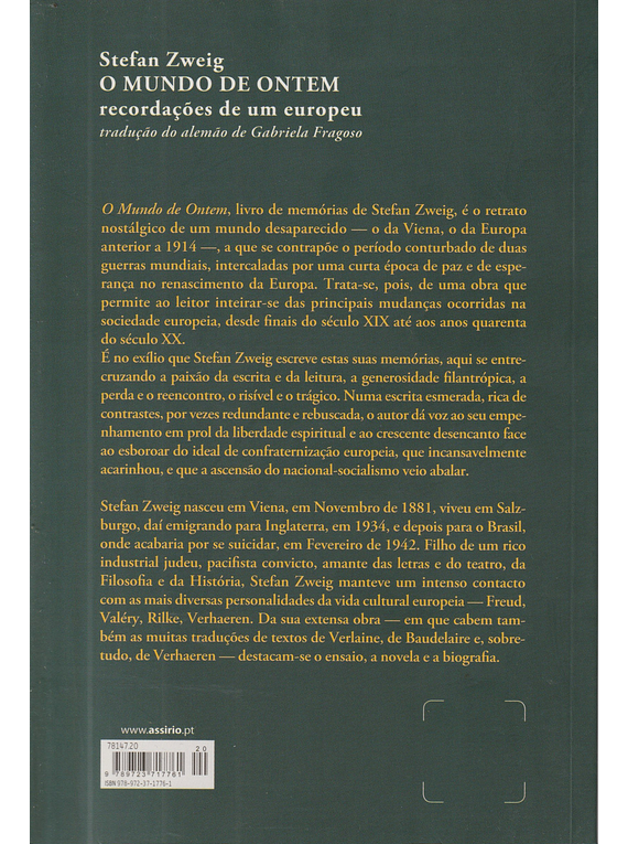 O Mundo de Ontem - Recordações de um Europeu