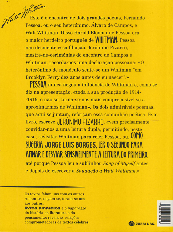 Saudação a Walt Whitman / Canto de Mim Mesmo