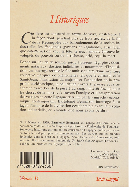 L'Homme Espagnol. Attitudes et mentalités du XVI au XIX siècle