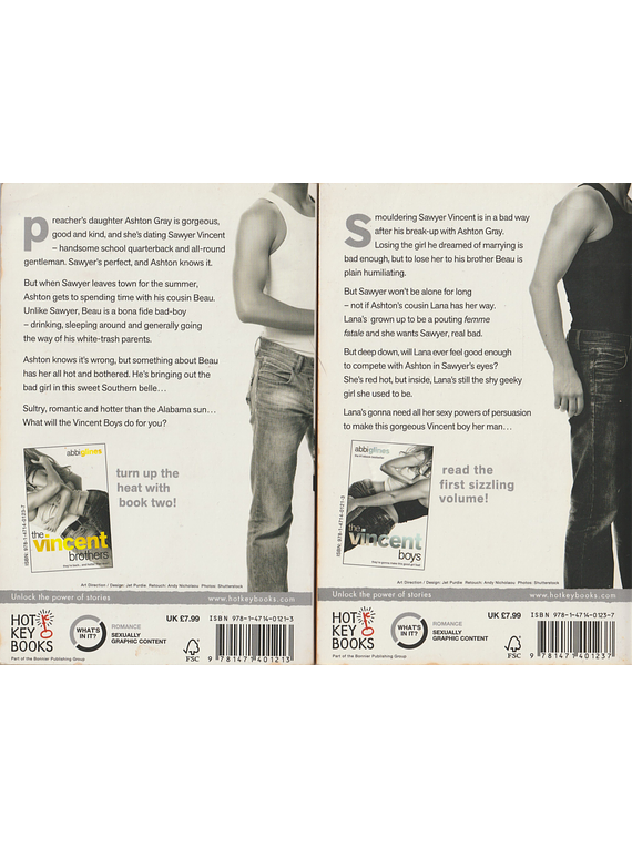 Twisted Perfection / Simple Perfection / Breathe / Forever too Far / Never too Far / Rush too Far / The Vincent Boys / The Vincent Brothers (8 livros)
