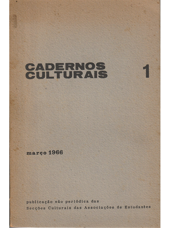 Cadernos Culturais 1
