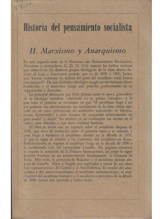 Historia del Pensamiento Socialista (6 Volumes)