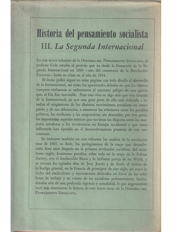 Historia del Pensamiento Socialista (6 Volumes)