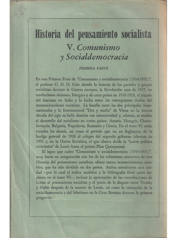 Historia del Pensamiento Socialista (6 Volumes)