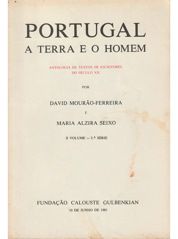 Portugal - A Terra e o Homem (Volumes I-III)