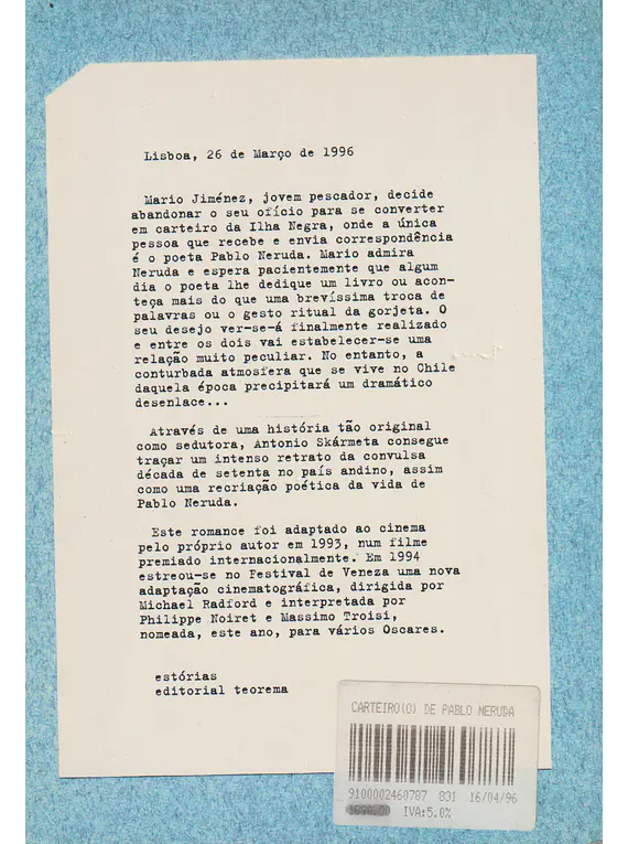 O Carteiro de Pablo Neruda
