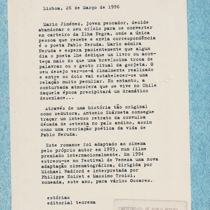 O Carteiro de Pablo Neruda 2