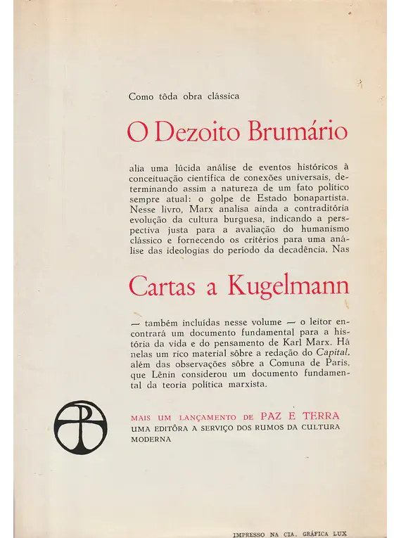 O 18 Brumário e Cartas a Kugelmann
