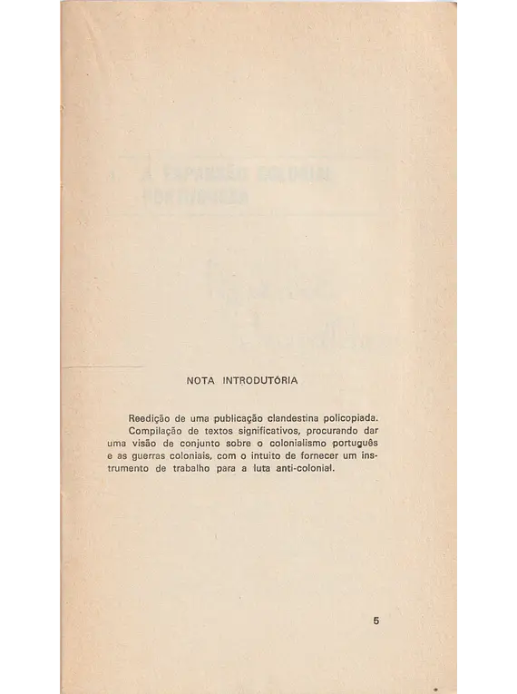 Colonialismo e Lutas de Libertação. 7 Cadernos sobre a Guerra Colonial