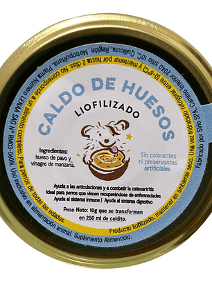 Tributo Caldo Liofilizado De Huesos De Pavo