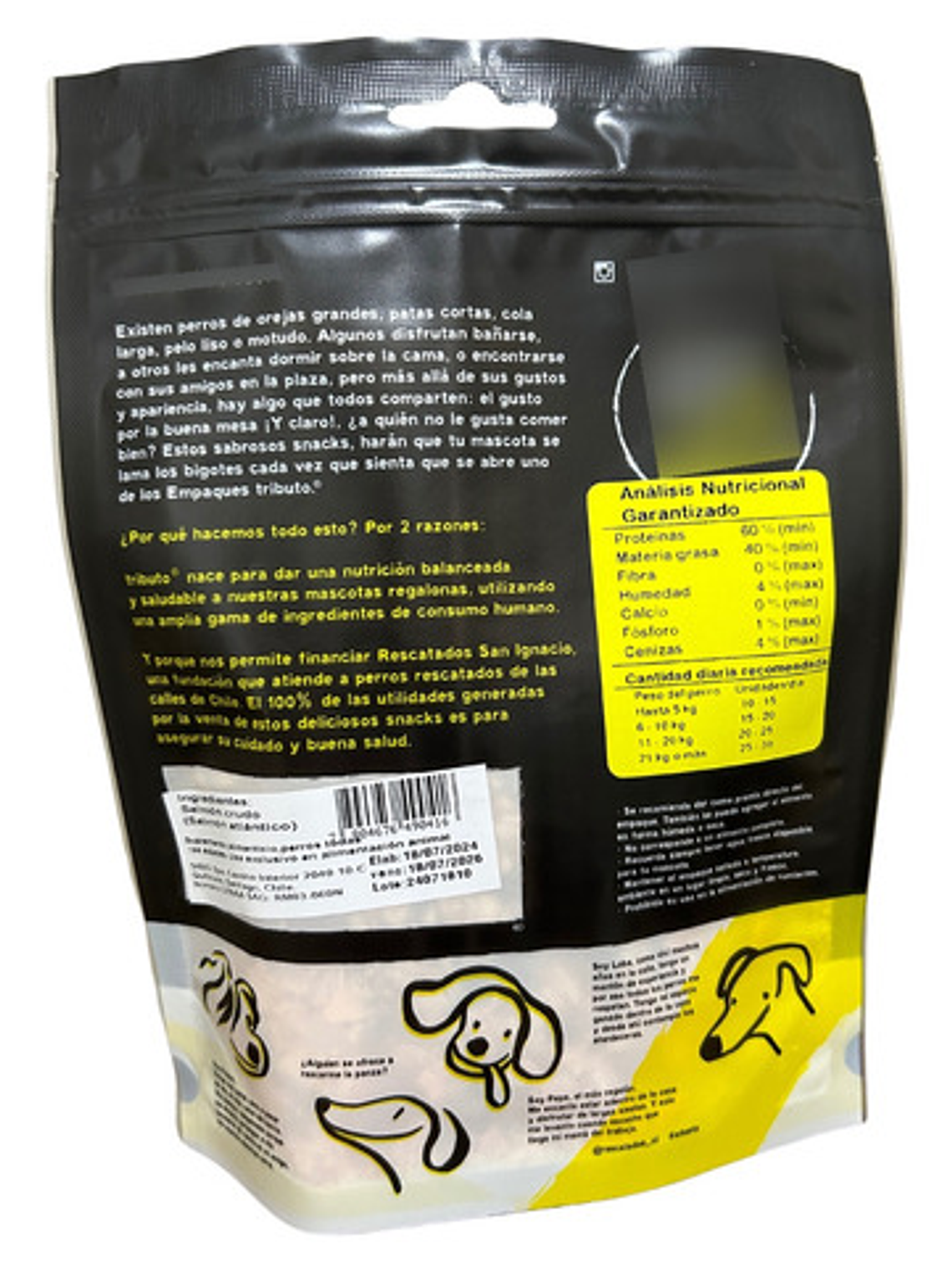 Tributo Bocados Salmon Crudo Liofilizado 100grs 3