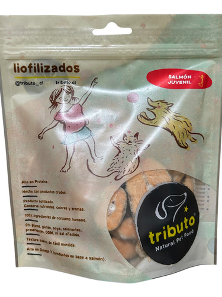 Tributo Salmon Entero Trozado Crudos Liofilizados 100grs 1