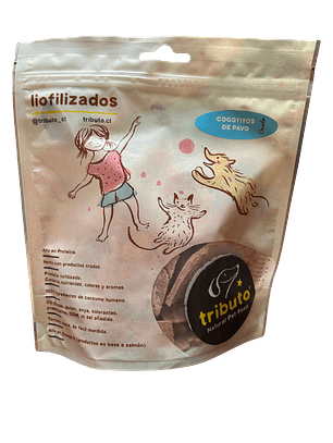 Tributo Cogotitos de Pavo Crudos Liofilizados 100g