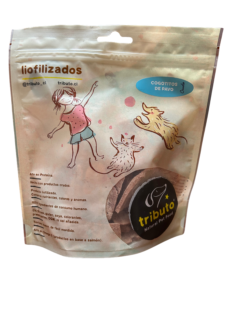 Tributo Cogotitos de Pavo Crudos Liofilizados 100g 1