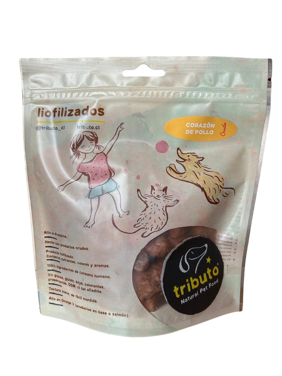 Tributo Corazón de Pollo Crudos Liofilizados 100g 1