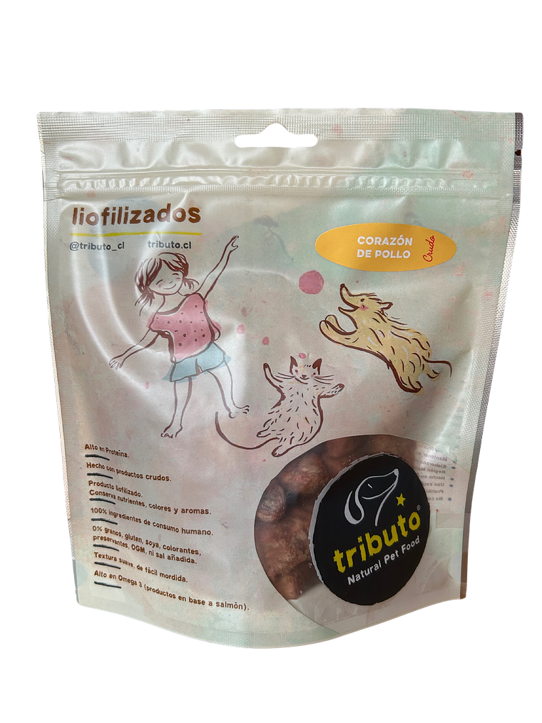 Tributo Corazón de Pollo Crudos Liofilizados 100g 1
