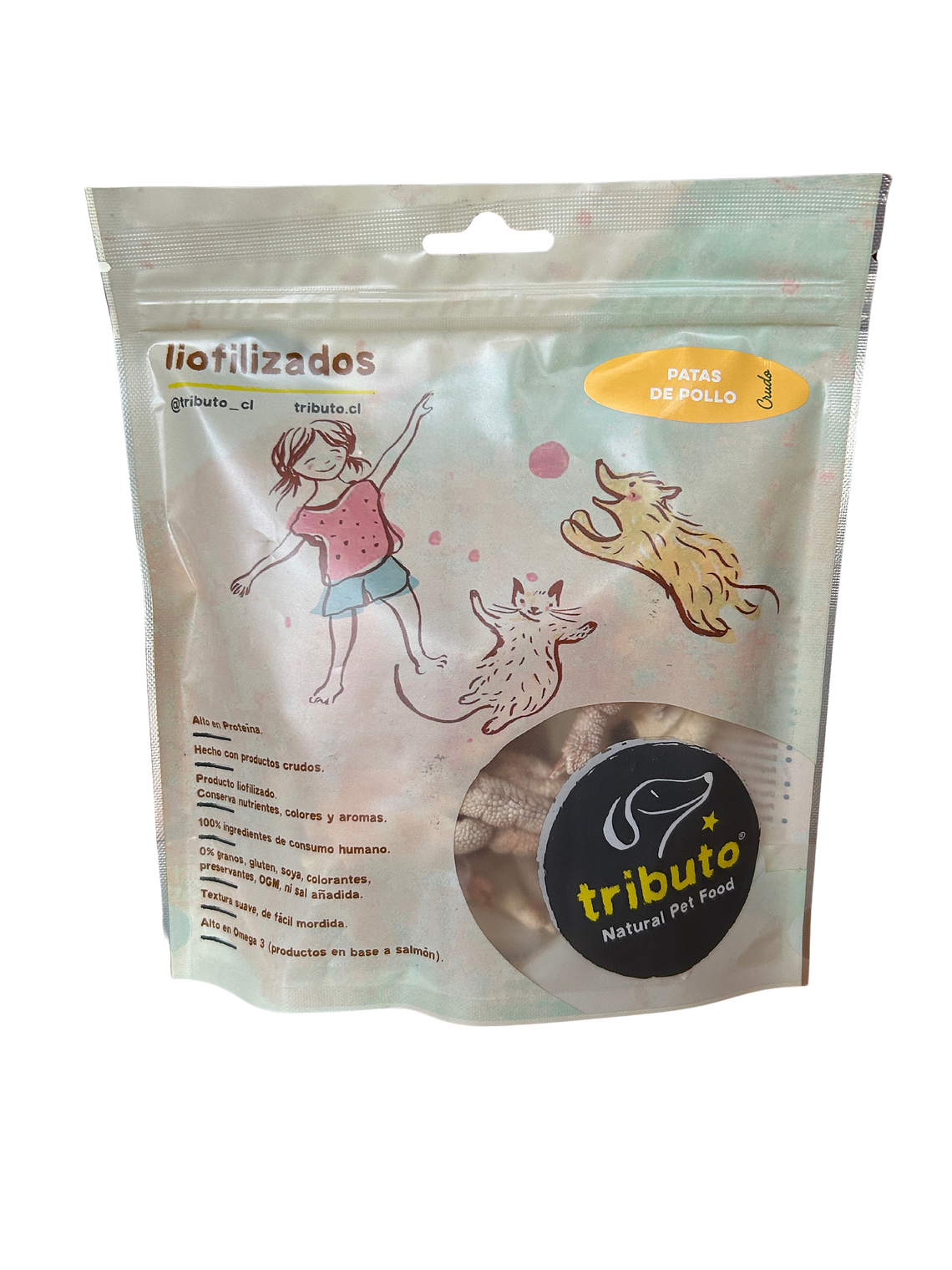 Tributo Patas de Pollo Crudos Liofilizados 100g 1