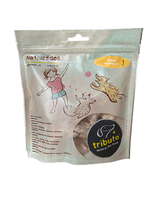 Tributo Patas de Pollo Crudos Liofilizados 100g