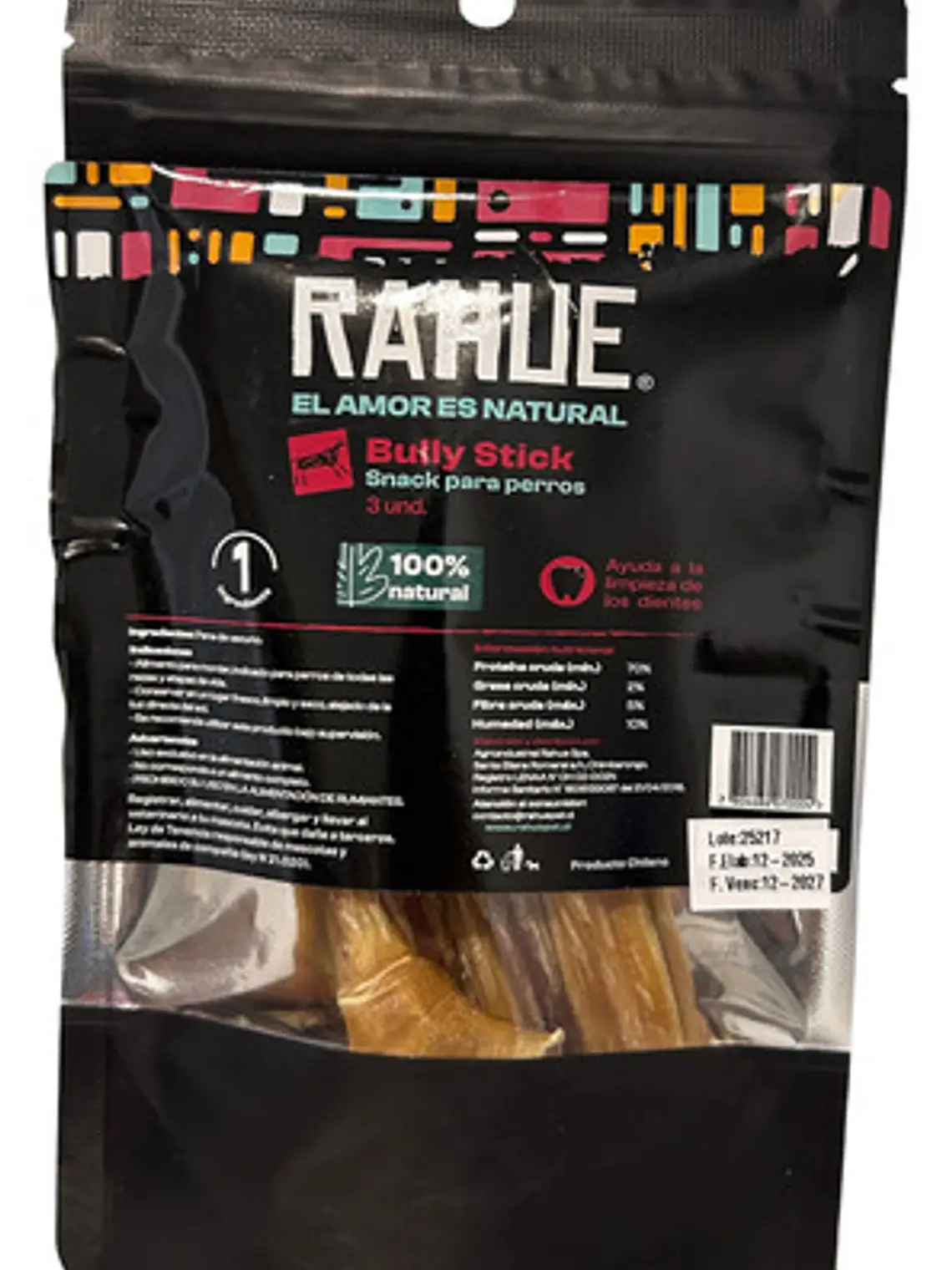 Rahue Bully Stick Vacuno 3 Und 1