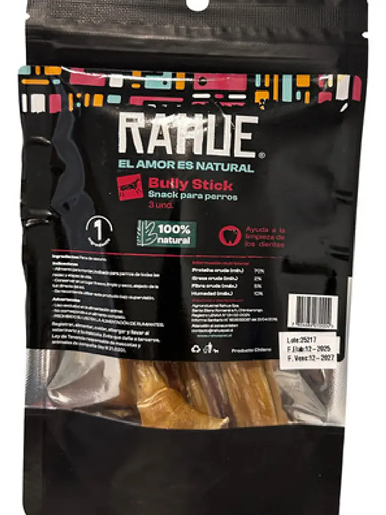 Rahue Bully Stick Vacuno 3 Und 1