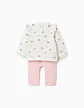 Conjunto cardado com motivo da Minnie para recém-nascida, rosa/branco - Thumbnail 2