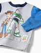 Fato de treino de algodão Toy Story para bebé e menino, azul/cinza - Thumbnail 3