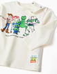 T-shirt de manga comprida de algodão Toy Story para bebé e menino, branco - Thumbnail 3