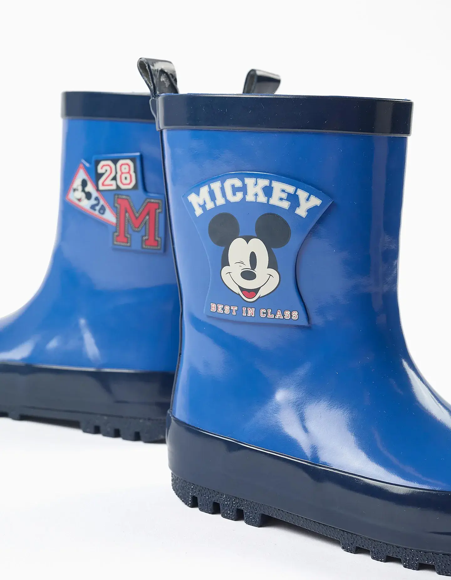 Galochas de borracha com estampado Mickey para bebé menino, azul 4