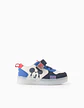 Sapatilhas com luzes e estampado Mickey para bebé menino, azul/branco - Thumbnail 2