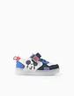 Sapatilhas com luzes e estampado Mickey para bebé menino, azul/branco - Thumbnail 1
