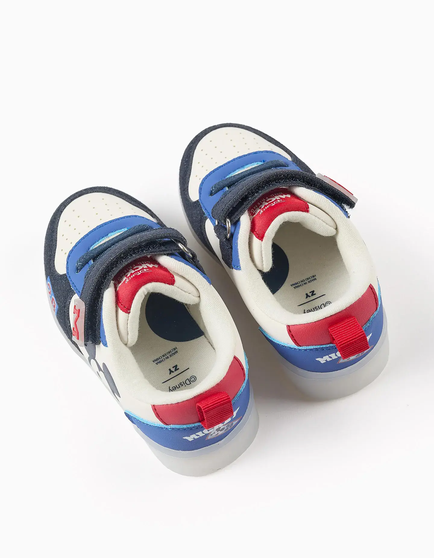 Sapatilhas com luzes e estampado Mickey para bebé menino, azul/branco 4
