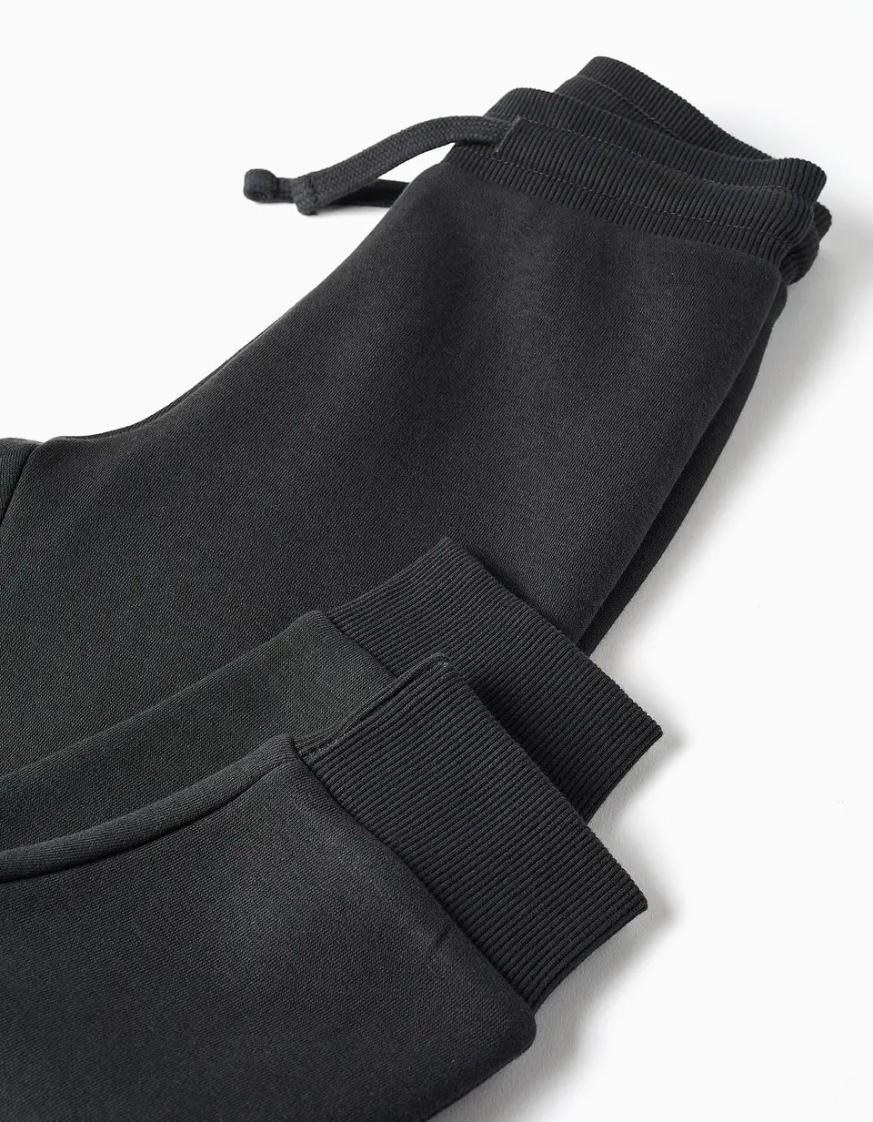 Conjunto cardado de casaco com capuz e calças para menino, cinza-escuro 6