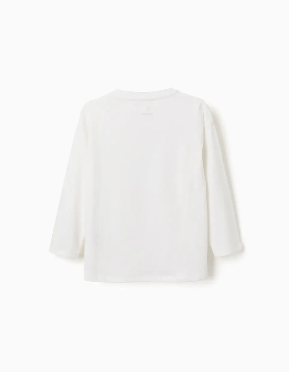 T-shirt de manga comprida com estampado Art of Looking para menino, branco 2