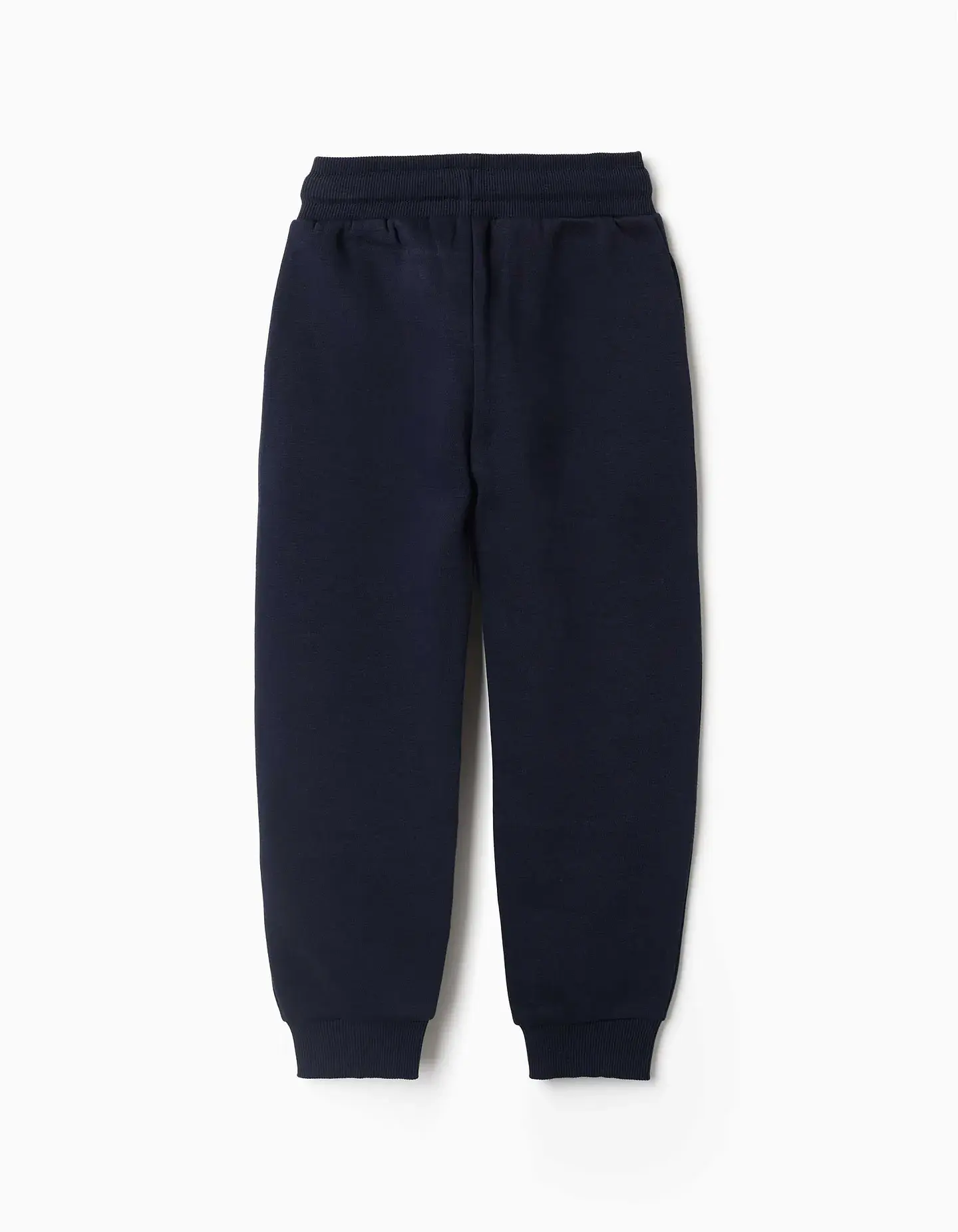 Calças de treino slim de felpa com cordão para menino, azul-marinho 2