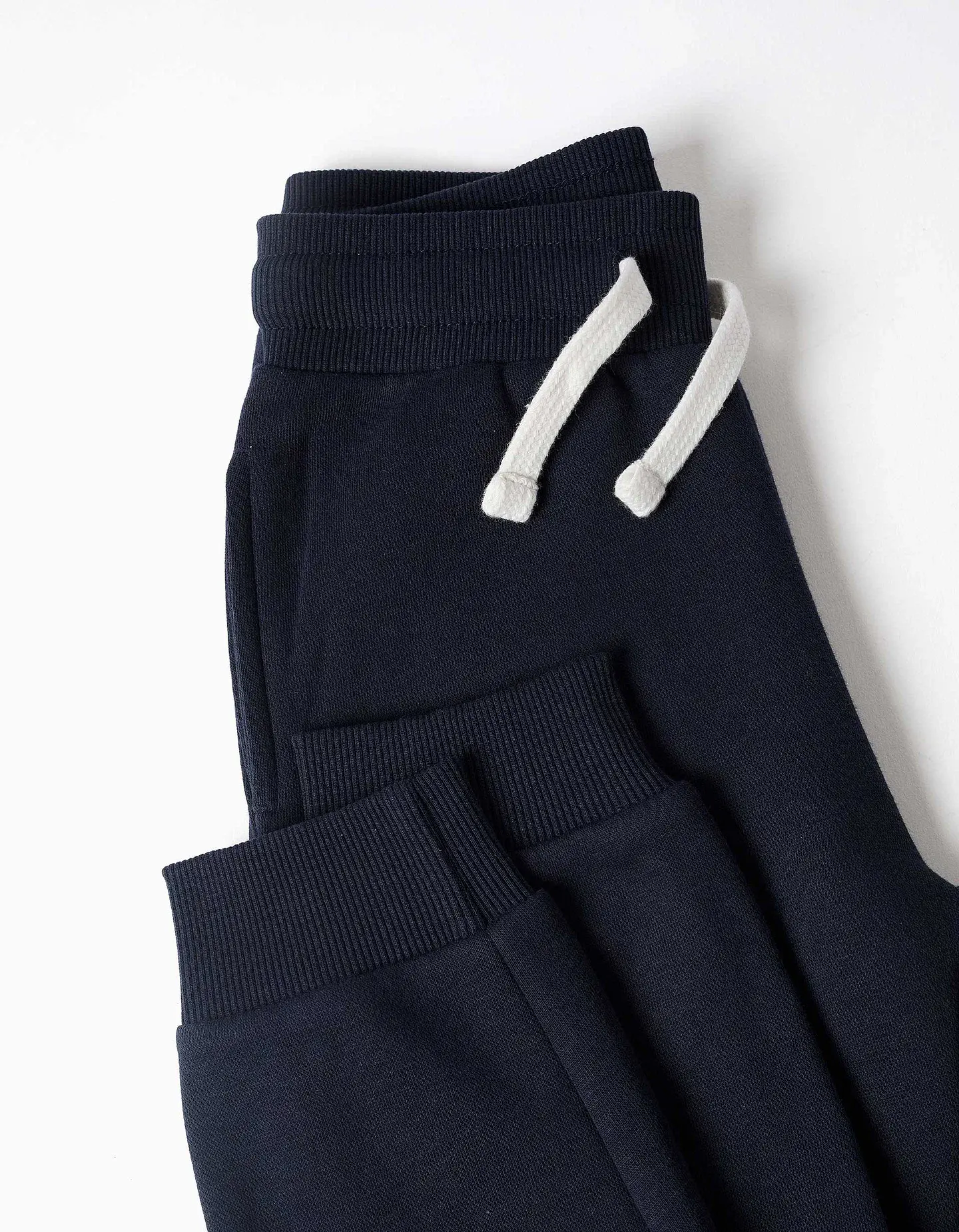 Calças de treino slim de felpa com cordão para menino, azul-marinho 3