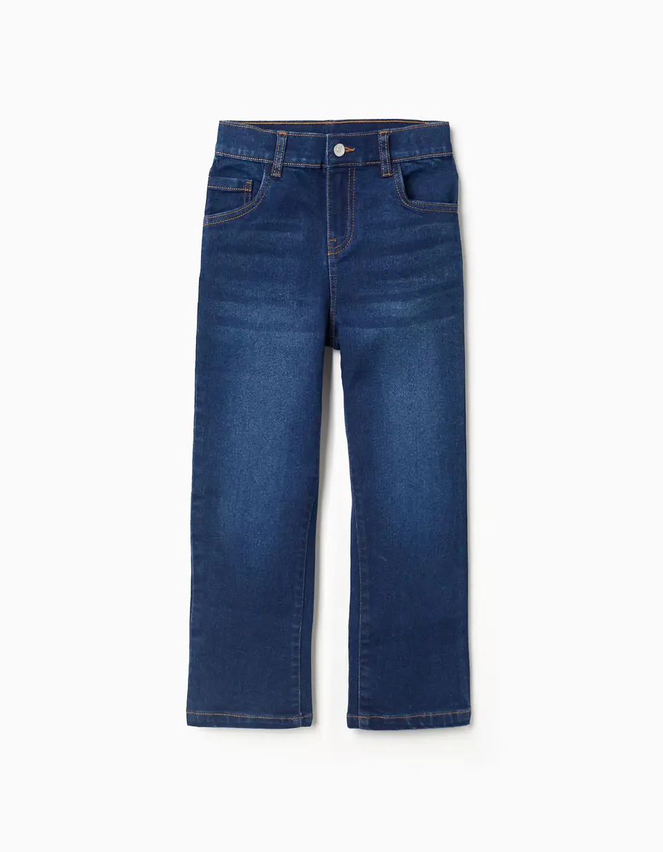 Calças de ganga straight fit para menino, azul-escuro 1