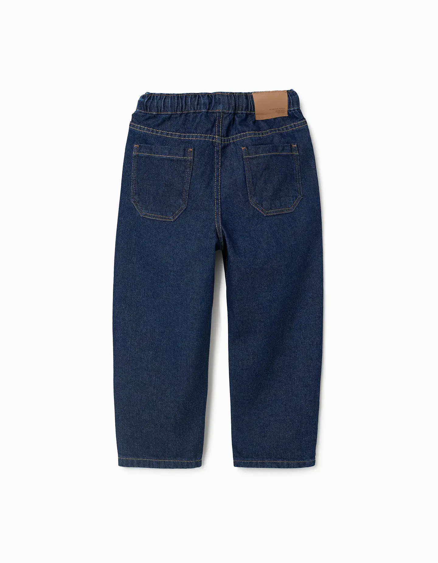 Calças de ganga baggy com cordão para menino, azul-escuro 2